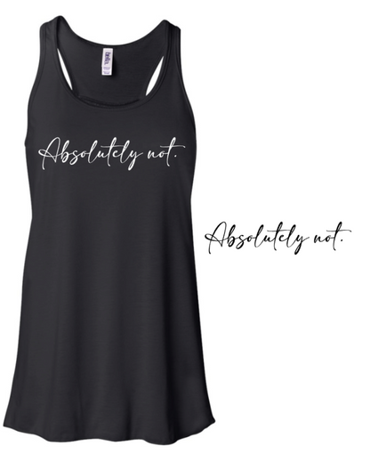 ABSOLUTELY NOT. MYSTER COLOR TANK (FLOWY BODY)