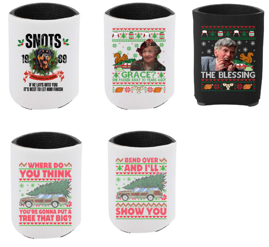 CHRISTMAS CAN HOLDERS