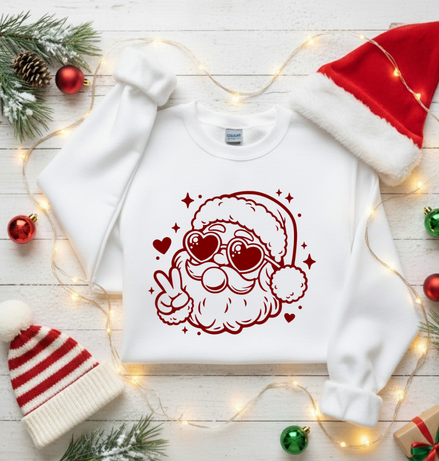 SANTA BUBBLE GUM PUFF PRINT