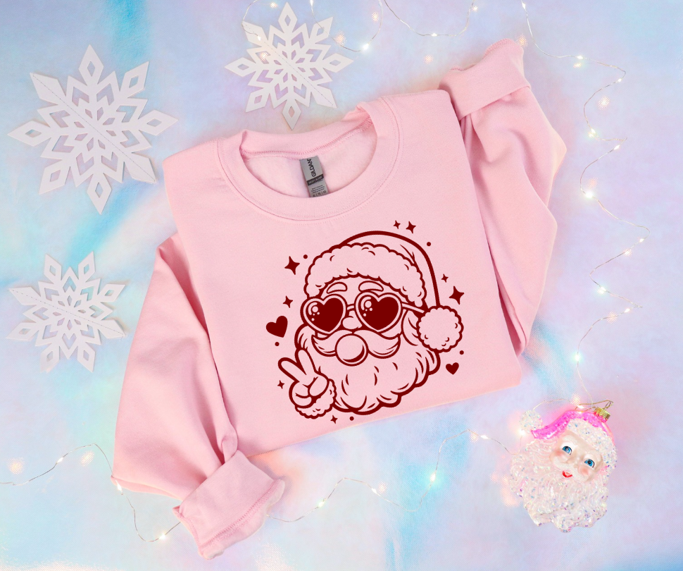 SANTA BUBBLE GUM PUFF PRINT