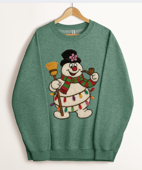 SNOWMAN FAUX CROCHET EFFECT