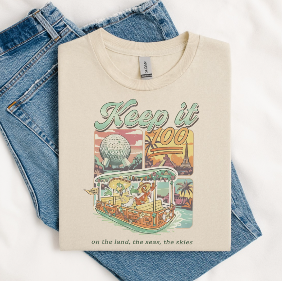 KEEP IT 100 ON THE LAND THE SEAS THE SKIES