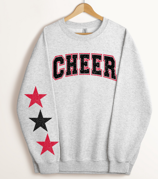 CHEER ARCH AND ONE SLEEVE OF STARS SET UP