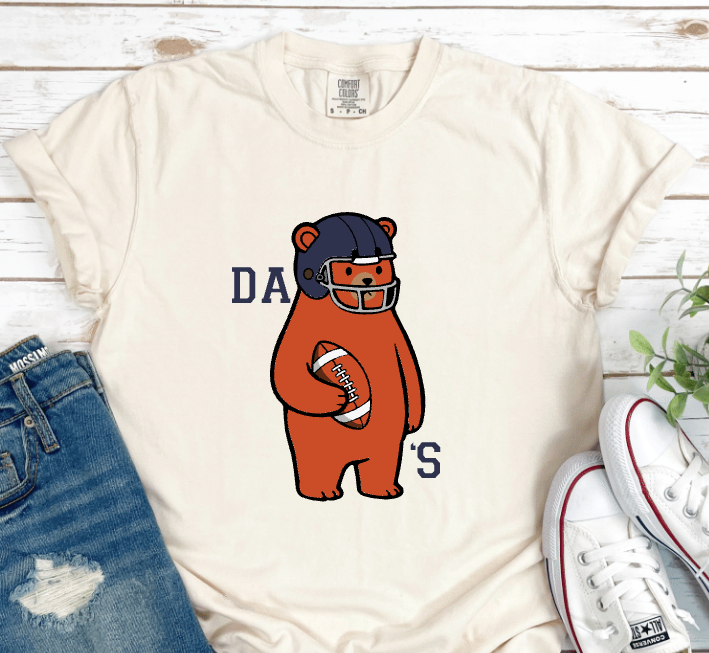 DA BEARS CARTOON BEAR IN HELMET