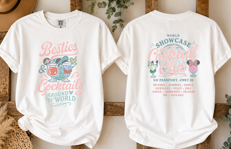 BESTIES COCKTAIL CLUB FRONT AND BACK