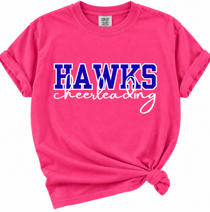 HAWKS CHEERLEADING ON HOT PINK HEINEMAN MIDDLE SCHOOL