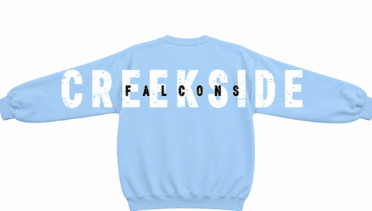 CREEKSIDE FALCONS CREWNECK SET UP CMS FRONT POCKET AREA
