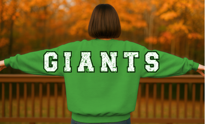 CUSTOM H BASEBALL SLEEVE OVERSIZE GIANT BACK ON GREEN