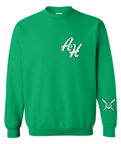 CUSTOM H BASEBALL SLEEVE OVERSIZE GIANT BACK ON GREEN