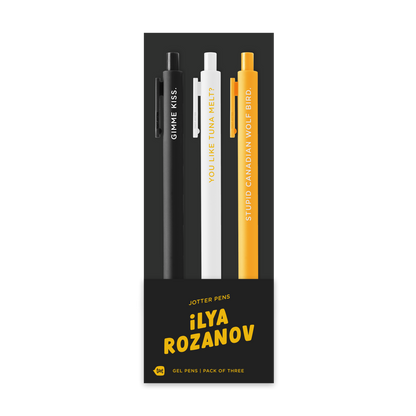 NEW! Heated Rivalry Jotter Pens: Ilya Rozanov 3 Pack
