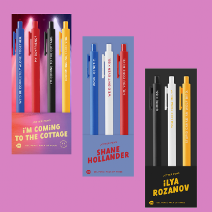 NEW! Heated Rivalry Jotter Pens: Ilya Rozanov 3 Pack