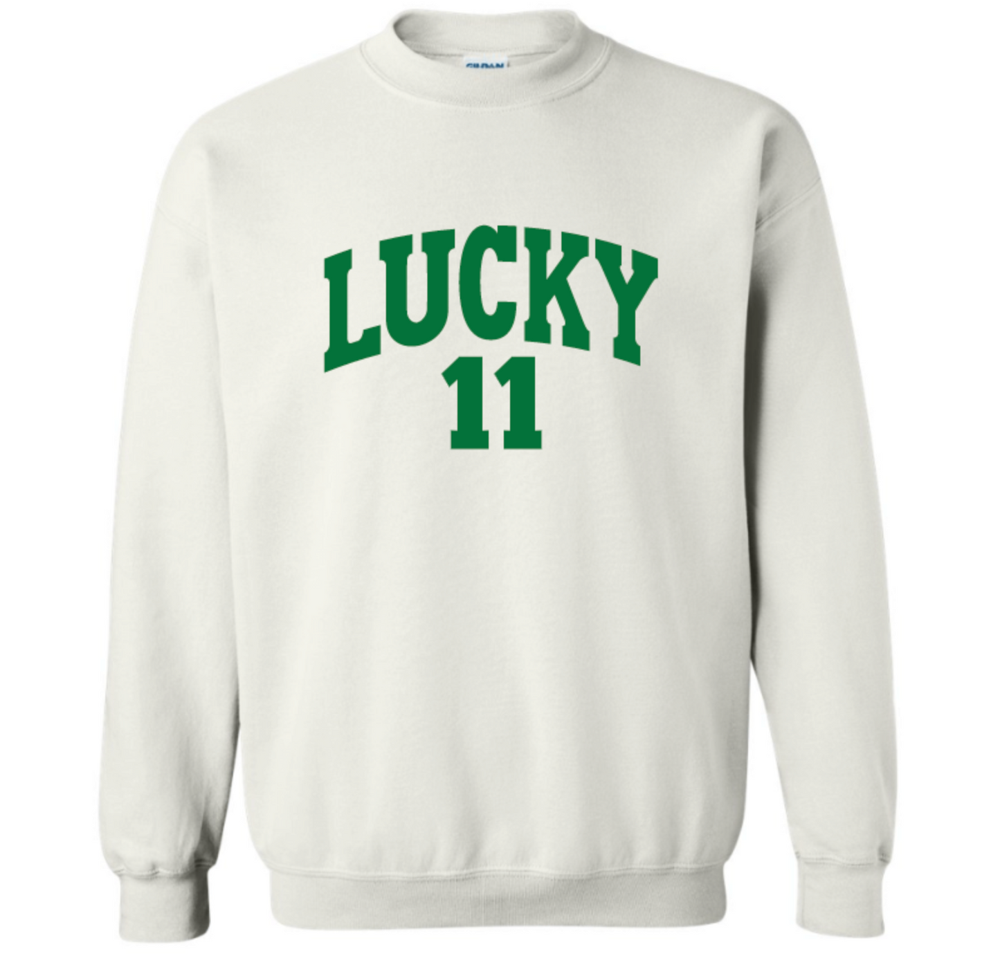 LUCKY ON WHITE WITH CUSTOM NUMBER BELOW LUCKY