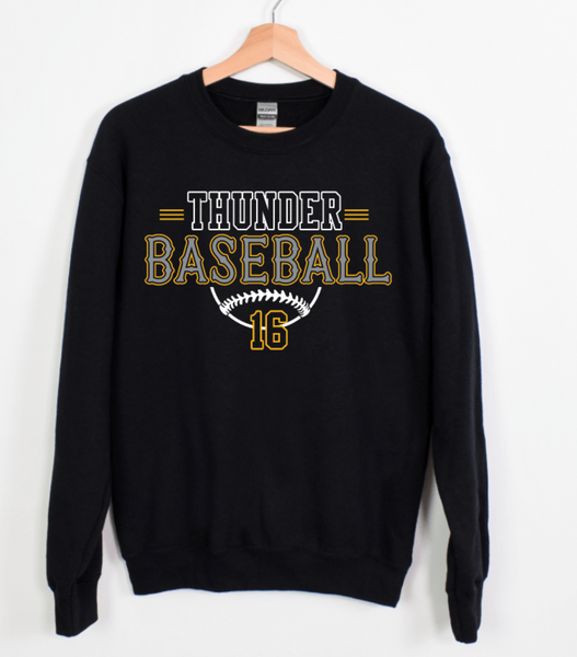 THUNDER BASEBALL WITH OR WITHOUT NUMBER